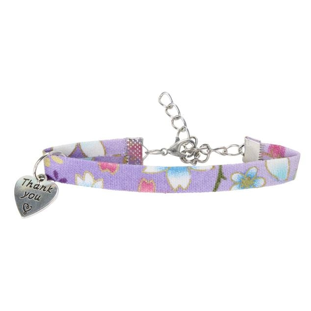 Bracelet remerciement Merci pour cette ann&eacute;e pampille coeur L10cm (3 mod&egrave;les)