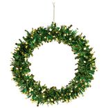 Couronne No&euml;l artificielle vert/dor&eacute; ou vert/rouge &Oslash;30cm