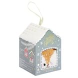 Coffret cadeau chaussettes cocooning renne Noël orange et blanc (31/34 ou 35/39)