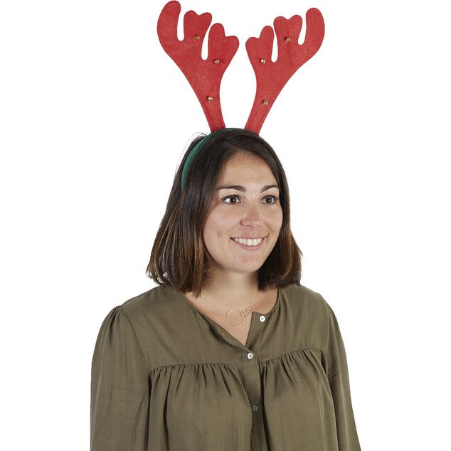Serre-t&ecirc;te cerf rouge et vert