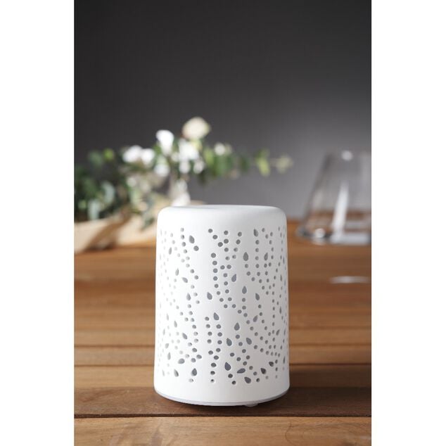 Coffret diffuseur c&eacute;ramique blanc