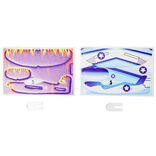 Mini avion &agrave; construire x2 en papier 7x10cm