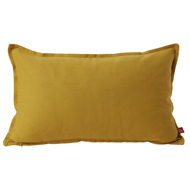 Housse de coussin coton Panama 30x50cm jaune