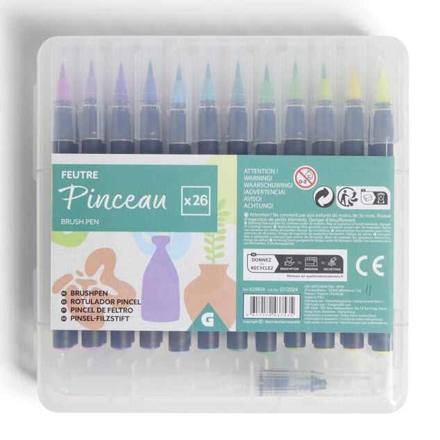 Lot de 20 feutres pinceaux
