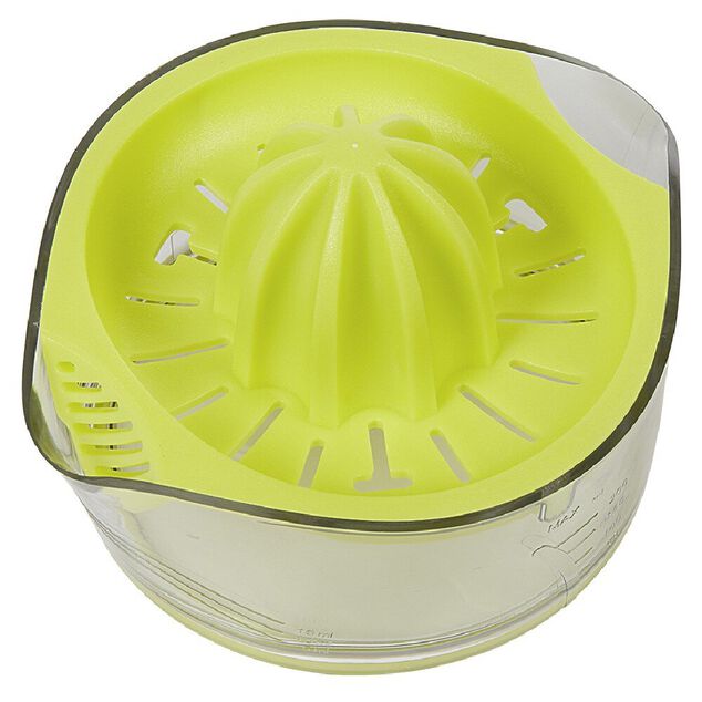 Presse agrumes avec r&eacute;servoir transparent vert