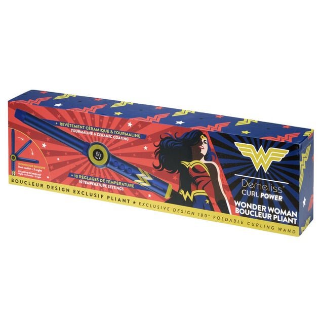Boucleur cheveux Wonder Woman c&eacute;ramique et plastique pliable L43cm