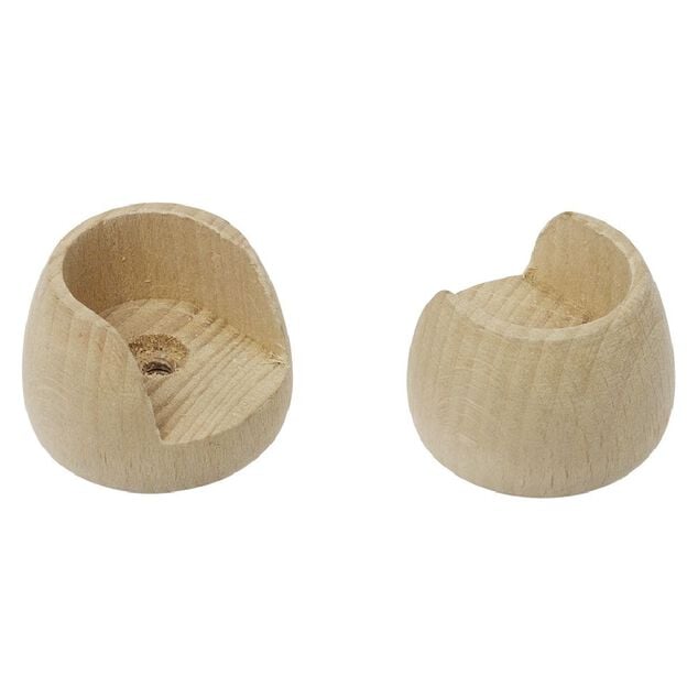 Support pour tringle naissance en bois naturel &Oslash;20mm x2