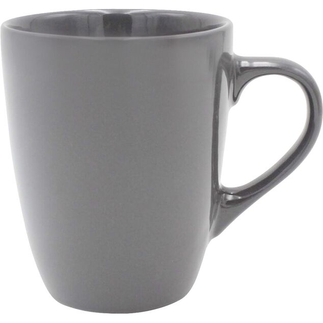 Mug en faïence uni gris brillant 31 cl