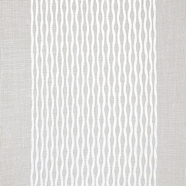 Voilage à oeillets jacquard bande verticale blanc