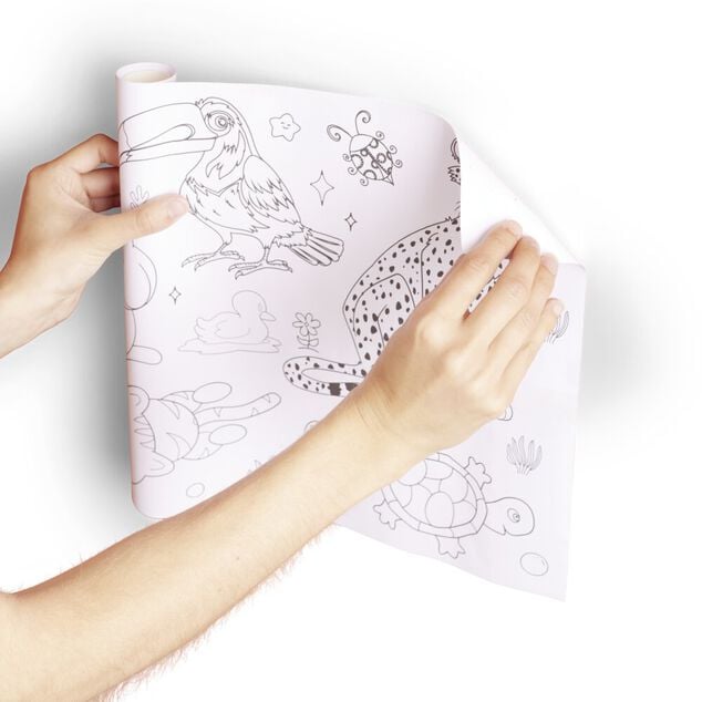 Coloriage en papier adh&eacute;sif rouleau 2m