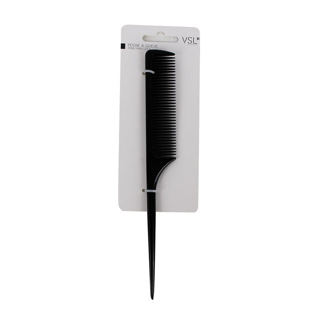 Peigne &agrave; queue plastique noir L22,5cm