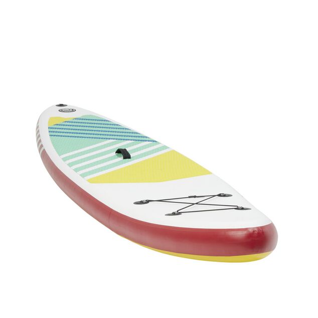 Planche paddle gonflable 1 personne plastique jaune et vert 365x76x&Eacute;p15cm