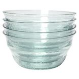 Lot de 4 coupelles en plastique effet martel&eacute;