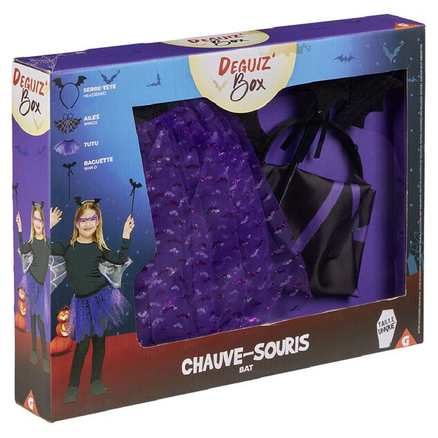 Deguiz'box d&eacute;guisement chauve-souris enfant - Taille unique