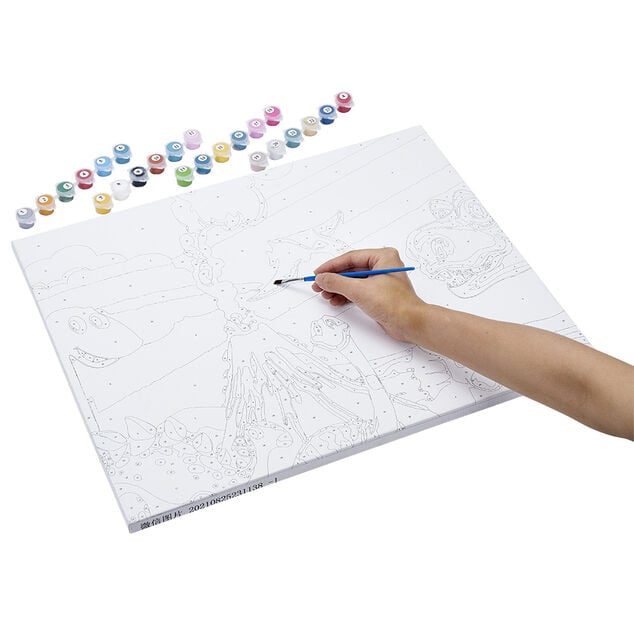 Peinture pour enfant avec num&eacute;rotation