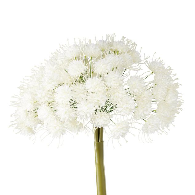 Fleur artificielle XL blanche fa&ccedil;on allium &Oslash;45xH178cm