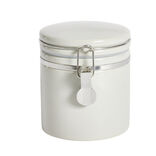 Bocal en céramique avec clip en métal Ø10xH13cm