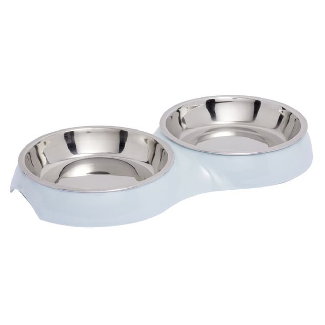 Gamelle double pour chat inox (2 modèles)