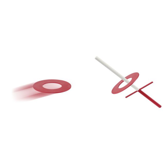 Jeu d'adresse en bois &eacute;p&eacute;e attrape cerceaux 4 joueurs