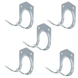 Crochet de travail multifonction x5 en m&eacute;tal gris 7x7,5xH3,5cm