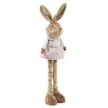 D&eacute;coration &agrave; poser lapin r&eacute;tactable jambes extensibles H115cm (2 mod&egrave;les)