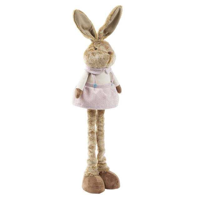 D&eacute;coration &agrave; poser lapin r&eacute;tactable jambes extensibles H115cm (2 mod&egrave;les)