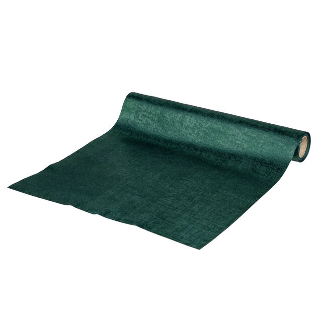 Chemin de table brillant vert fonc&eacute; 3m