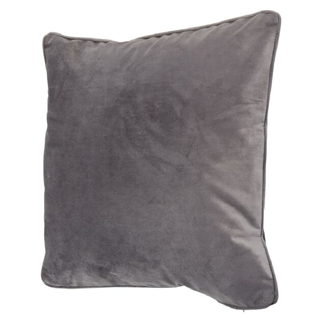 Housse de coussin imitation velours 40x40cm gris