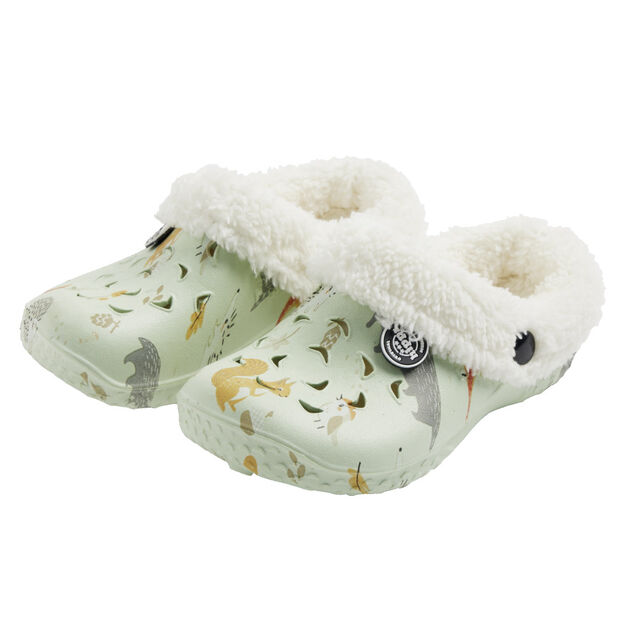 Sabots enfant Hipps fourrés bleu ciel motifs animaux T28/29