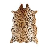 Tapis imitation peau de bête blanc et marron 50x70cm - 2 modèles