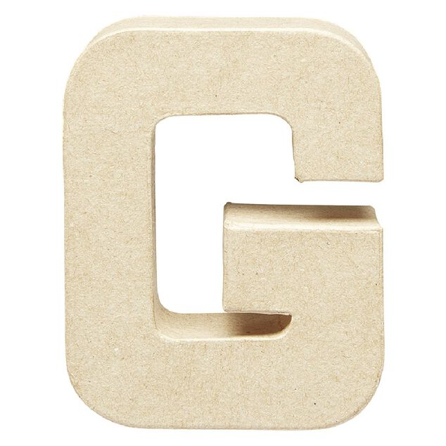 Lettre G &agrave; d&eacute;corer en papier mach&eacute;