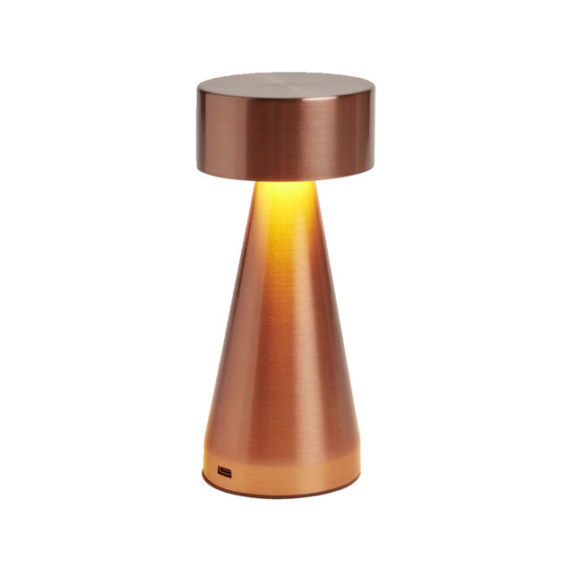 Lampe de table Squari USB tactile orange &Oslash;9,5xH22,5cm