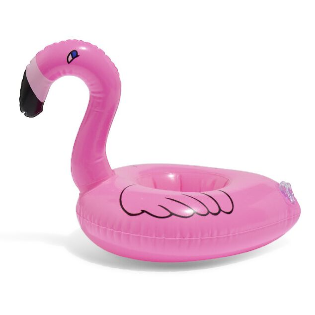 Porte verre gonflable flamant rose