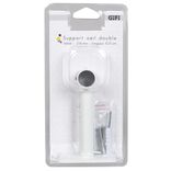 Support long pour tringle blanc m&eacute;tal