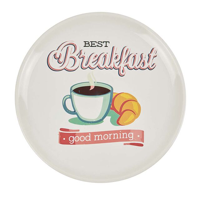 Plateau rond style vintage