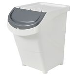 Bo&icirc;te de rangement blanche avec couvercle 40 L