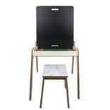 Bureau en bois 3 en 1 -  tableau double face et tabouret