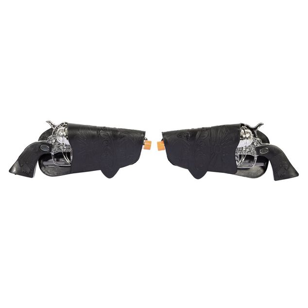 Pistolet Cow-Boy gris et noir x2