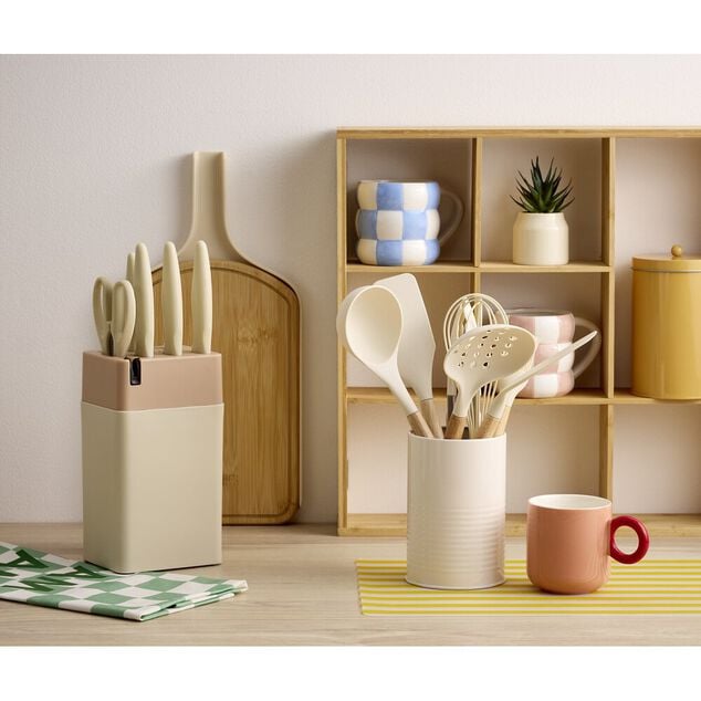 &Eacute;tag&egrave;re de cuisine en bambou 10 compartiments ouverts 45x9xH60cm