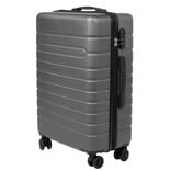 Valise rigide plastique gris 4 roues H60cm