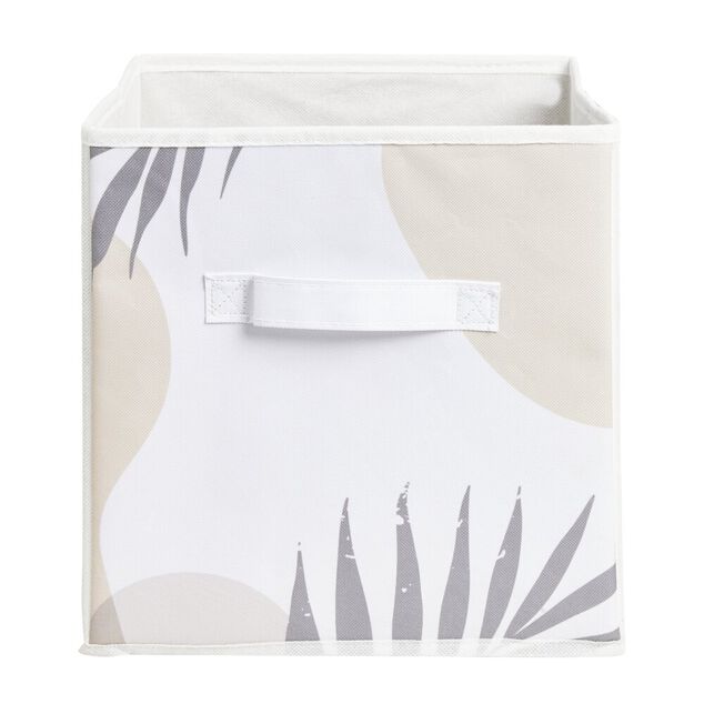 Pani&egrave;re de rangement Box Cube carr&eacute;e 1 face &agrave; motif 27x27x27cm