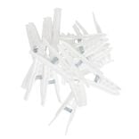 Lot de 18 pinces à linge plastique blanc