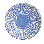 Assiette à soupe Rio faïence bleue et blanche Ø20cm