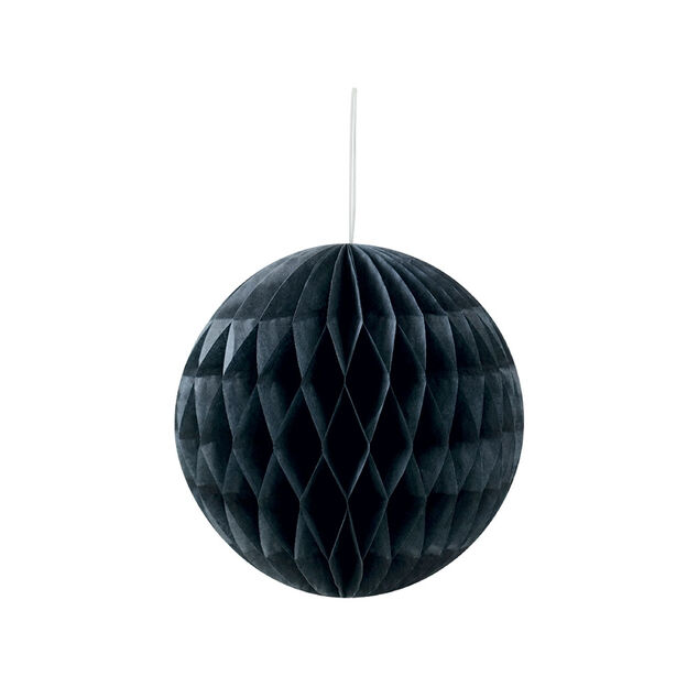 Suspension boule en papier noir
