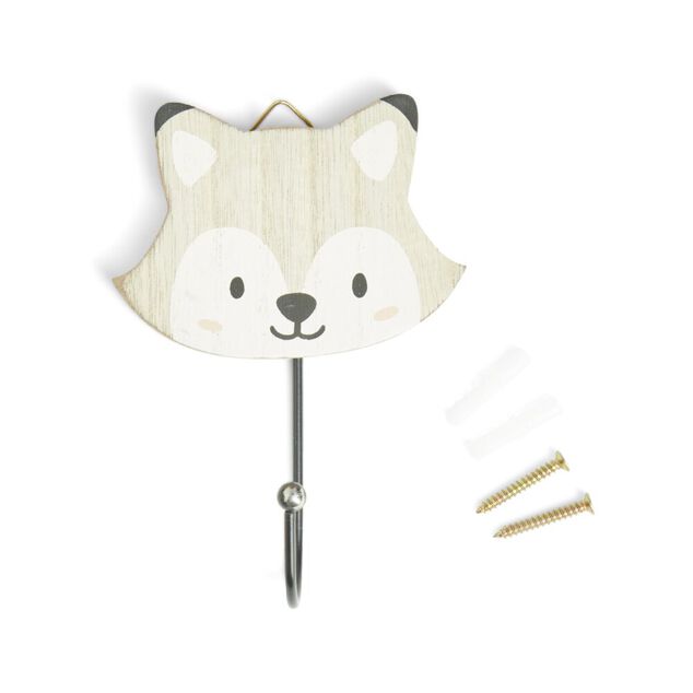 Patère enfant forme animal 10xH15cm - 4 modèles