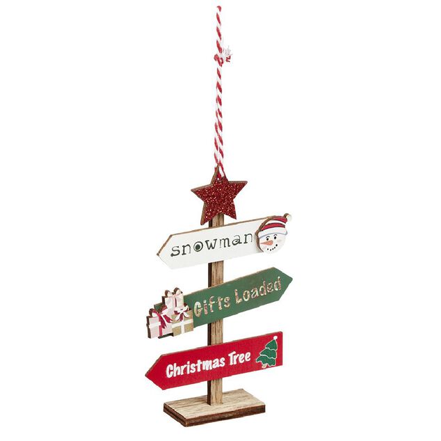 D&eacute;coration de No&euml;l panneau de signalisation