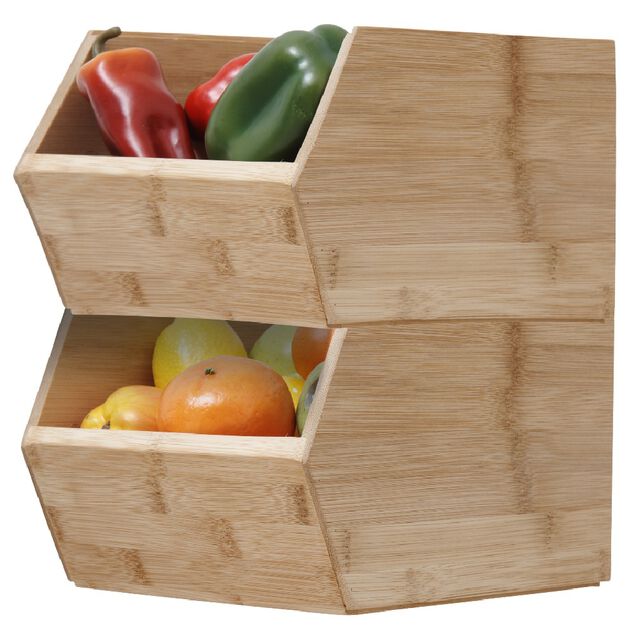 Casier en bambou superposable 1 case 15xP20xH25cm