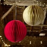 Boule de Noël en papier XL à suspendre Ø60xH60cm (2 modèles)