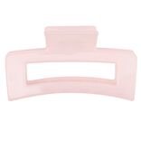 Pince &agrave; cheveux rectangulaire plastique vert effet transparent