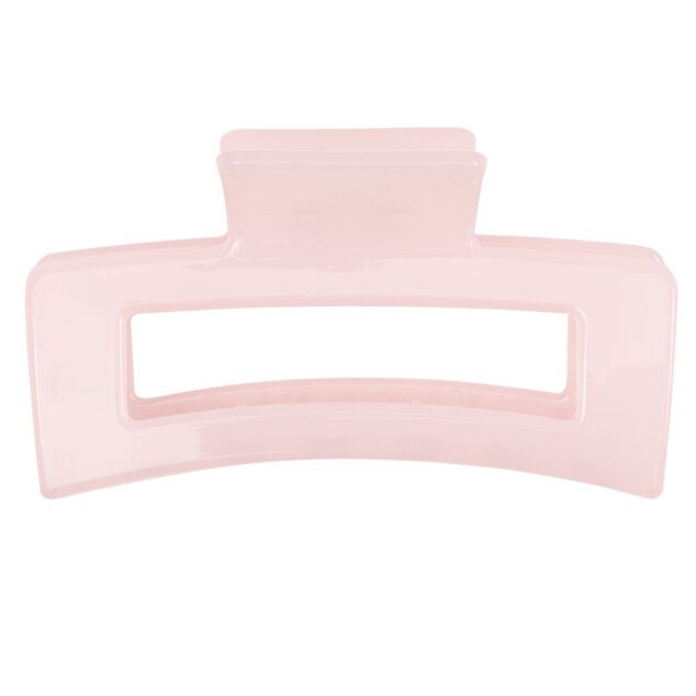 Pince &agrave; cheveux rectangulaire plastique vert effet transparent